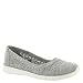 BOBS from Skechers Women's Pureflex 2-Knit Knack Flat, Gray/White, 7.5 M US