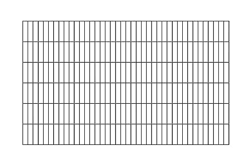 Alberts 642914 Doppelstabmattenzaun | verschiedene Längen und Höhen | kunststoffbeschichtet, anthrazit | Höhe 120 cm