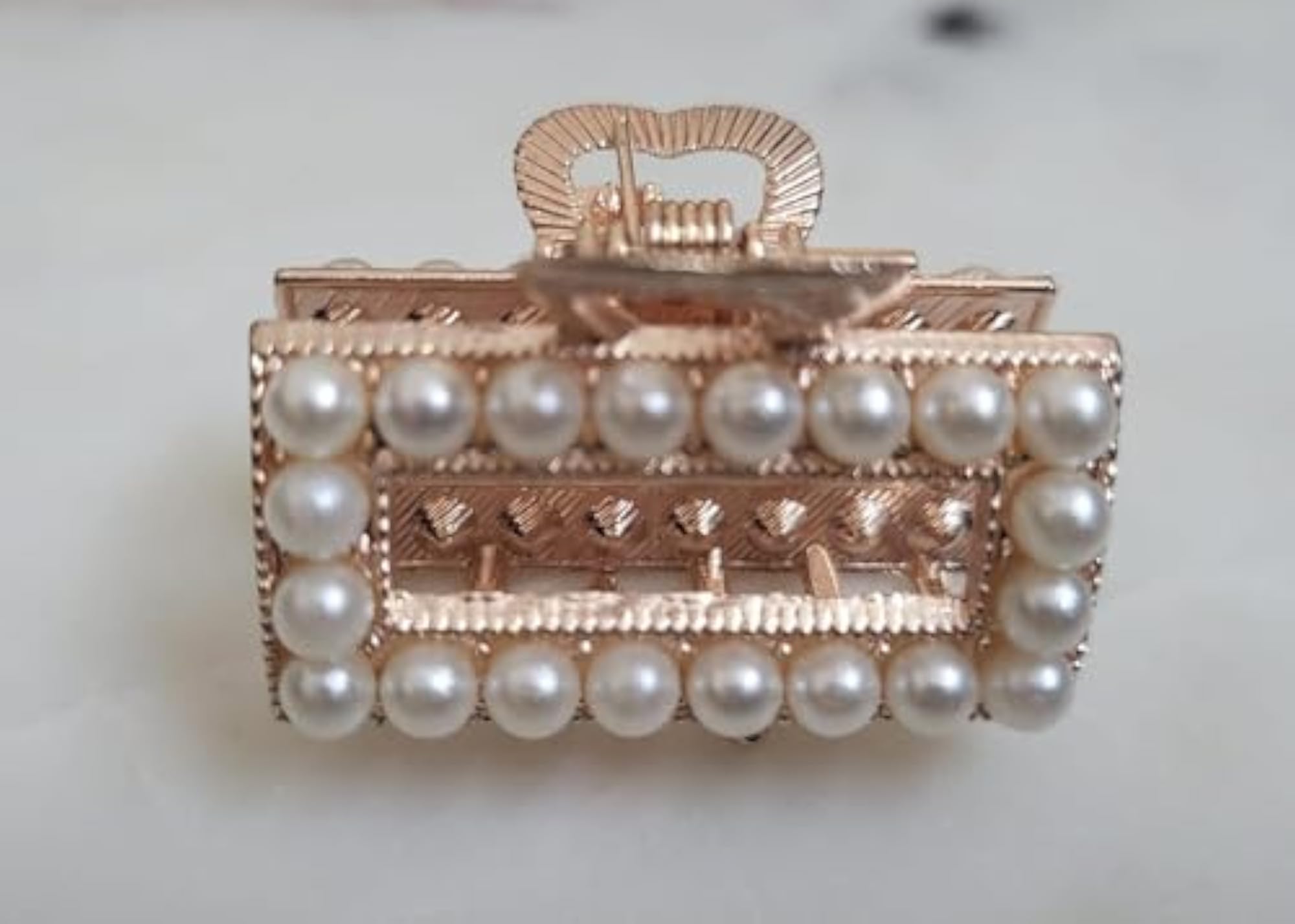 Metal Pearl Design Hair Clutchers, Assorted Colors