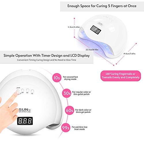 image for Huanchenda UV LED Nail Lamp Light Dryer with Electric Nail Drill and N