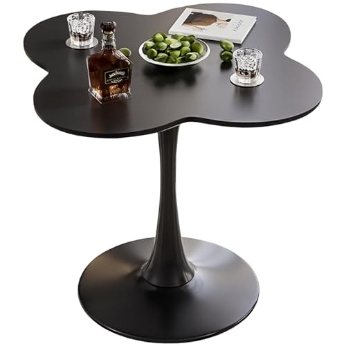 Table de café moderne de loisirs pour petits espaces, table de salle à manger en forme de trèfle à quatre feuilles, table de salle à manger pour 2...
