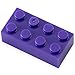 Feleph 2x4 Bricks Dark Purple 320 Pieces Parts Classic Building kit Creative Play Set Basic Blocks Toy Accessories Compatible with 3001 Major Brands