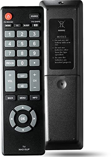 NH315UP Replacement Remote Control Compatible with Sanyo LED LCD HDTV TV