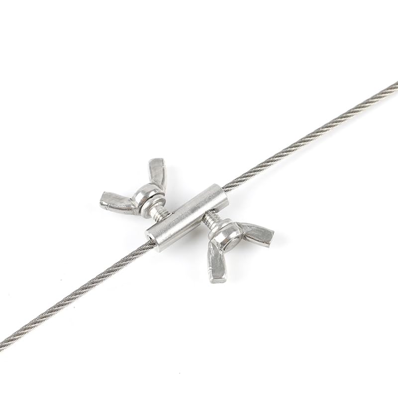 Abrazaderas De Cuerda De Cable 10 Uds. De Cuerda Acero Inoxidable 304, Cierres Manuales, Hebilla Mariposa For Clip Alambre Doble 1,5/2/3/4/5/6/8mm(For 12mm wire)
