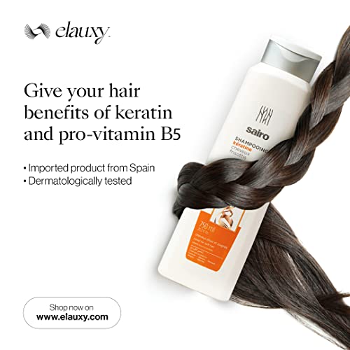 Image of Sairo Keratin Shampoo [Imported from SPAIN] For Frizzy Hair + Hair brush combo Hair Growth & Hair fall control Silky, Shiny,Smooth Hair Wet Hair Massaging 750 ML