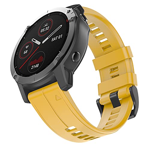 OVERSTEP Compatible Con Garmin Fenix 5, Correa De Repuesto De Silicona Suave De 22 mm Cover