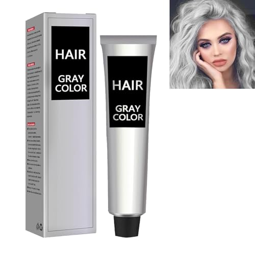 Color del cabello Gris Plata,Cera temporal para el cabello gris plateada,Cera temporal de color de pelo gris, crema de color de pelo gris unisex, cera temporal para el cabello, crema de color gris