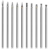 10Pcs Long Carbide Burr Set 1/4