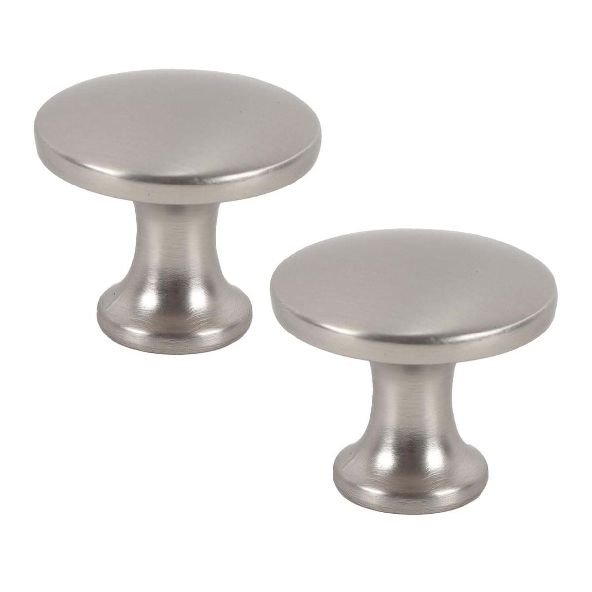 Boutons de porte en alliage de zinc Ludom finition premium nickel brossé
