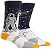 Sock It to Me, One Giant Leap, Men's Crew Socks, Outer Space, Astronaut Socks