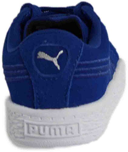 PUMA Unisex-Baby Suede Classic Badge Sneaker, True Blue, 5 M US Toddler