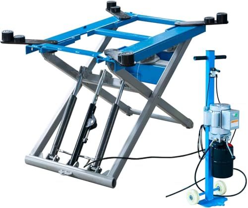 6200 lbs Rise Scissor Automotive Auto Lift Hydraulic Movable Car Lift 220V with 12 Month Parts Replacement