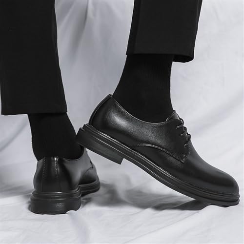 Dress Formal Shoes for Men Leather Low Top Shoe for Business Office Party Wedding Casual Plain Toe Lace Up2