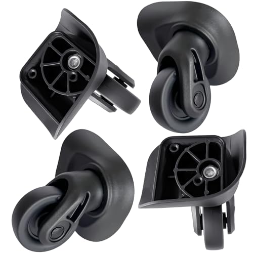 Tobeso-Nuoze 4 pcs luggage wheels replacement wheel for luggage suitcase repair 360° rotating suitcase replacement wheels with 2 mounting holes L237