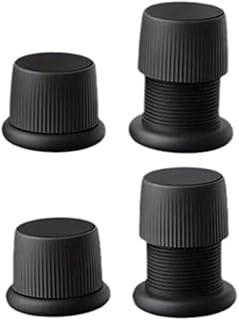 Furniture Leveling Pads, 4 Pack ABS Material Anti-Vibration Risers for Coffee Machine, Refrigerator, and Home Furniture Legs Heightening(Black)