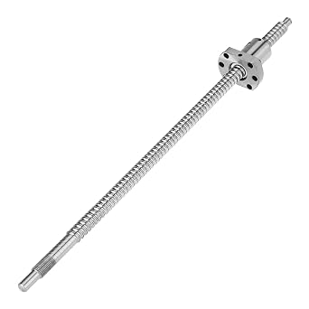 ANWOK BallScrew SFU1204 RM1204 450mm with Metal Nut Standard End Machining for CNC Route Grinding Machine, Diameter 12mm Pitch 4mm Length 450mm