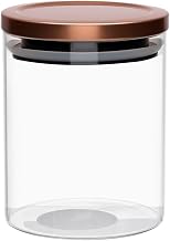 Mimo Style Pote Hermético de Vidro Borossilicato com Tampa Bronze 750 ml Organizador de Alimentos Secos - Armazena de Forma Prática e Ideal Para sua Despensa, Balcão e Cozinha, Elegante e Moderno