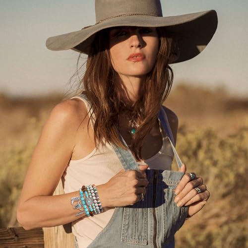 Sistble Western Bracelets for Women, Cowgirl Beaded Bracelets Western Gifts for Women Cow Girl Boots Hat Brown Cowgirl Bracelet Bohemian Boho Birthday Gifts Christmas Stocking Stuffers Jewelry — view 4