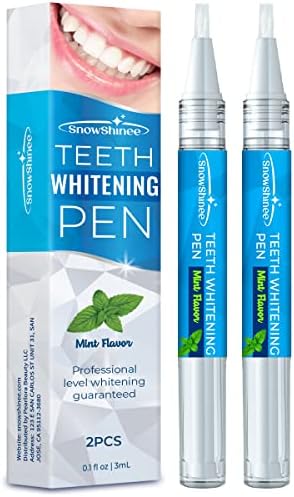 Teeth Whitening Pen - Teeth Stain Remover to Whiten Teeth - Effective & Painless Whitening, No Sensitivity, Easy to Use, Natural Mint Flavor, 2Pcs
