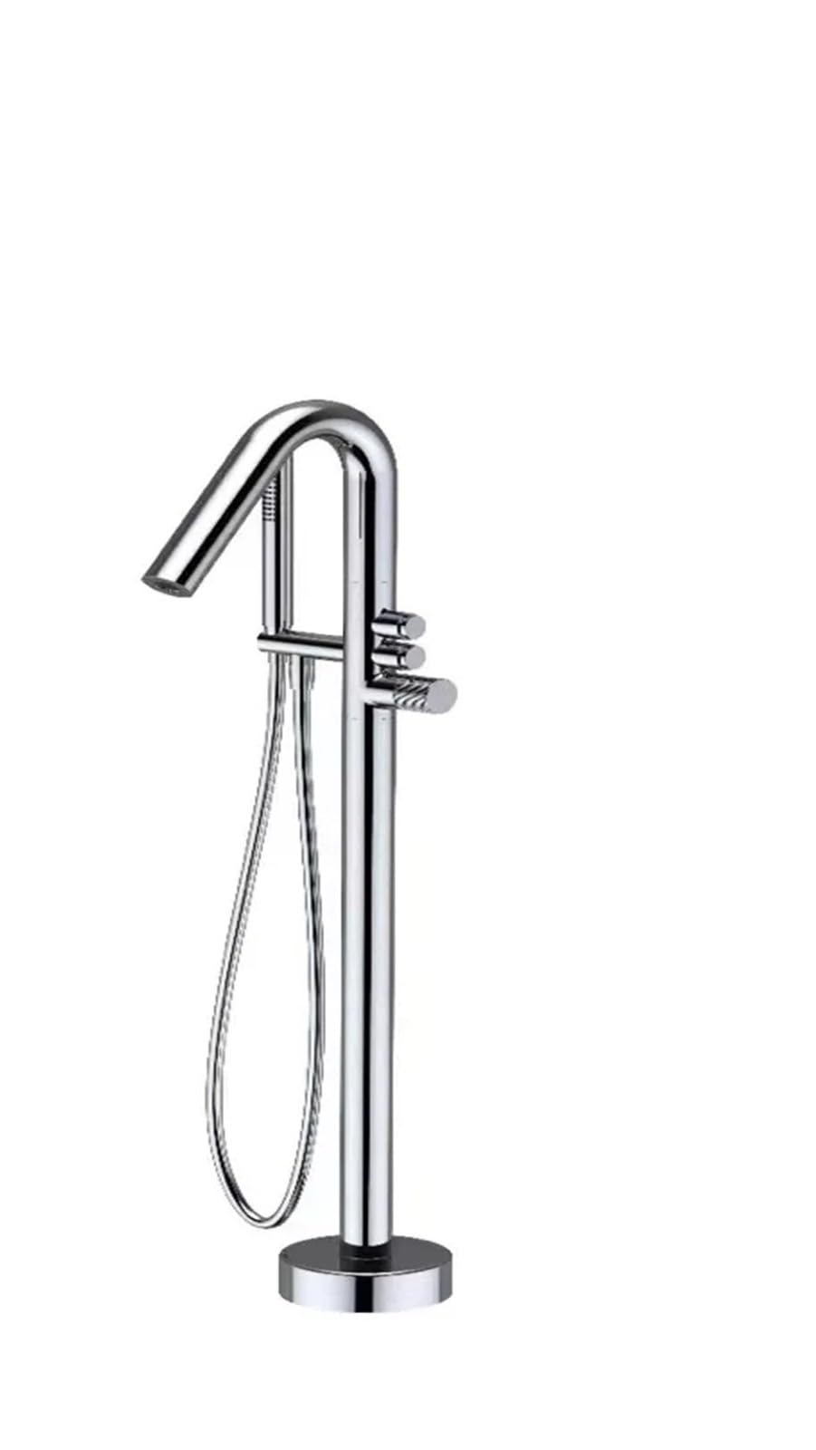 Sxithgkdw Chrome Faucet, Floor Mounted Bathtub Faucet With Waterfall Spout, Brass Construction And Hot/Cold Mixer Compatible With Bathroom (Color : )