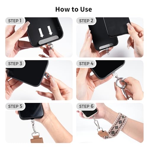 Tiostep Clip and Go Strap for Phone with Wallet Crossbody Phone Lanyard with Anti-Theft Zipper Pouch Detachable Quilted Wrist Wallet with RFID and ID Window for Daily and Travel by Tiostep - Used condition - Image 8