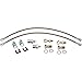 18 Inch Braided Stainless -3AN Brake Line Kit, 3/8 Inch or 10mm