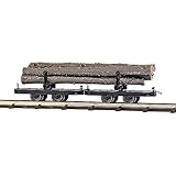 langholzwagen mit auflaufbremse Busch 12224 Busch 12224 H0f Drehgestell-Langholzwagen