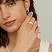 RLMOON 8PCS Silver Rings for Women Non-Tarnish Dainty Silver Ring Set Trendy Criss Cross Simulated Diamond Ring Eternity Stackable Ring Size 7
