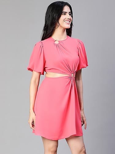 Image of oxolloxo Women Ring Fashioned Cut-Out Party Dress