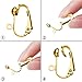 Tatuo 30 Pieces Clip-on Earring Converters Non-Pierced Earring Findings with Easy Open Loop and Silicone Pads for Daily Accessory, 3 Colors (Classic)
