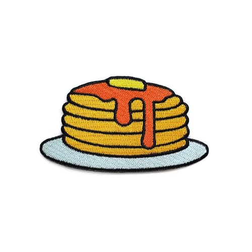 Kolorspun Pancakes Patch - Iron on and Sew on Embroidered Patch