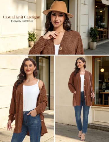 Image of MONNURO Plus Size Cardigan for Women Lightweight Open Front with Pockets