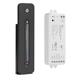 ARCELI Controller LED RGBW con telecomando RF da 2,4 GHz (VP+R14), DC 12-24 V, 4 canali, 4 A/CH 192 W-384 W, controller sensibile touch slider telecomando per RGB, RGBW, CCT COB SMD LED
