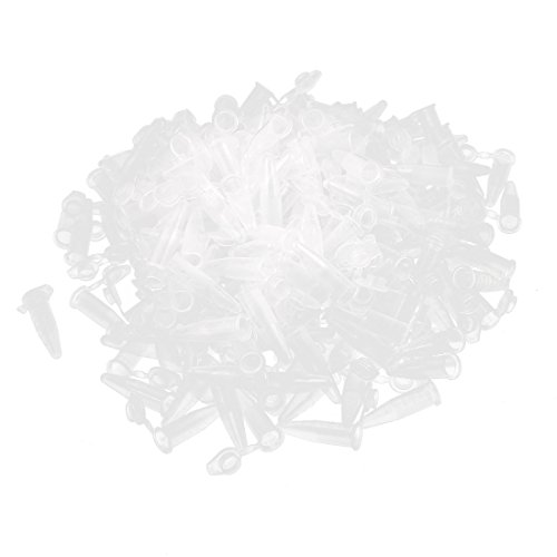 Aexit 200Pcs 1.5ml Glassware & Labware Plastic Clear EP Tube Centrifuge Tubes for Laboratory Cylinders w Graduated