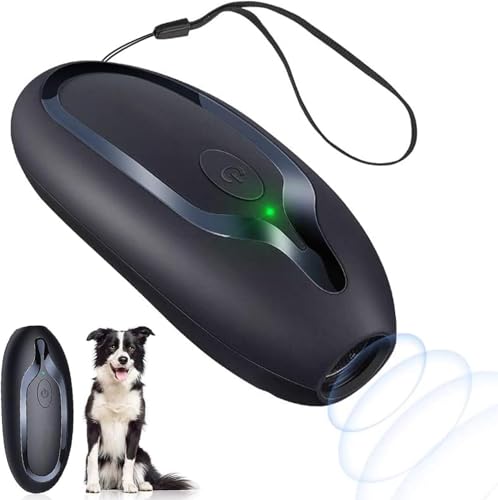 WUGEIN Anti-Bell-Gerät Für Hunde - Ultraschall, LED, Wiederaufladbar, Bis 15m Reichweite
