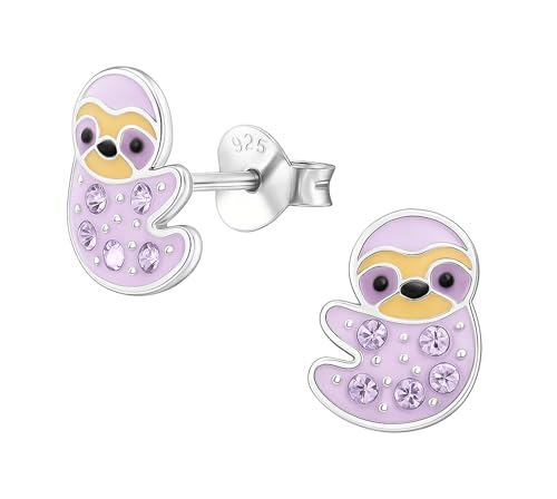 Animal 925 Sterling Silver Tiny Stud Earrings, Dainty Piercing Jewelry (Hypoallergenic)