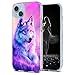 YonderYM Case Compatible with REALME C75X,Clear with Pattern Slim Protective Soft Bumper Phone Cover Design Shockproof Slim TPU Wolf2