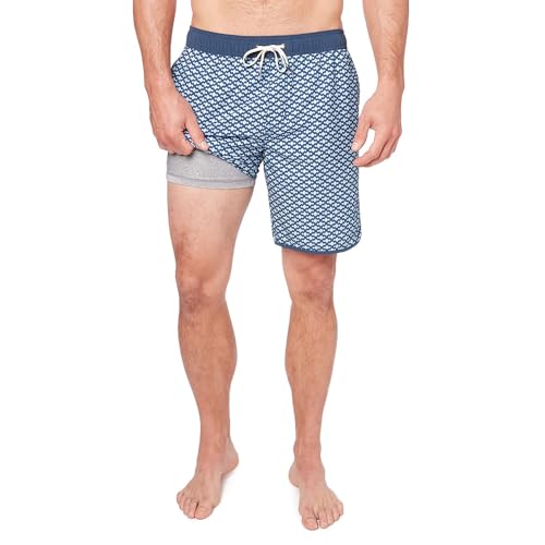 Fair Harbor Anchor Trunk Mens Swimsuits with BreezeKnit Liner 8-inch Inseam Anti- Chafe Performance Swim Trunks