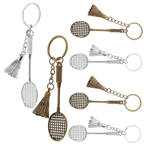 Hemobllo 6 Piezas Llavero De Bádminton De Metal Llaveros De Pelota De Bádminton Para Jugadores Accesorios Deportivos Para Fiestas y Regalos De Cumpleaños