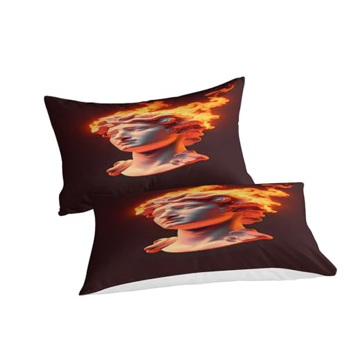 Housse de couette fermeture éclair David 3D pour un lit double impeccable - 3