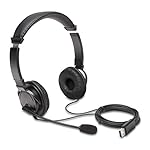 Kensington USB Wired Headset, Stereo Headphones with Noise-Cancelling Microphone, USB Headset, PC/Mac/Laptop/Tablet for Windows, Mac and Chrombook - Black