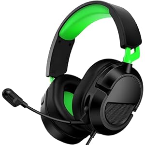Auriculares Xbox, auriculares para juegos con micrófono para Xbox Series X/S/One, PS 5/5 Pro/4, PC, Switch. Auriculares para juegos con cable con divisor de 0.138 in – micrófono de 360°. Regalos para