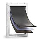 XL Dog Door for Door, Never Rust Plastic Extra Large Doggy Door for Interior and Exterior Doors, X Large Pet Door with 2 Magnetic Flaps, Insulated Flap, Closing Panel, Dog Doors for Pets Up to 220 LB