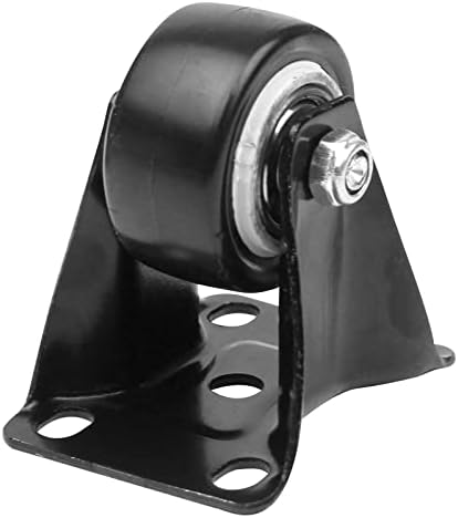 QOPAHI Castor Wheels 40mm, Fixed Caster Wheels Set of 4 Silent Rubber Heavy Duty Casters and Wheels for Furniture Moving Trolley, Load Capacity 35kg Each