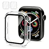 HAUXGOGO Custodia Protettiva Per Apple Watch Series SE 3/SE 2/SE/6/5/4 44Mm [2 Pezzi], Custodia Rigida In Pc Con Protezione Per Il Display, Trasparente