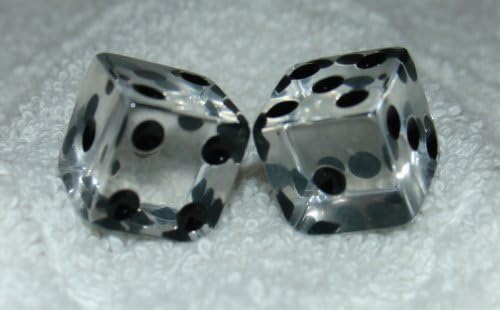 Clear Transparent Dice Pair