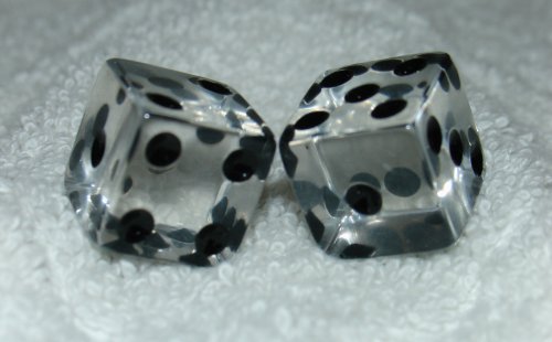 Clear Transparent Dice Pair