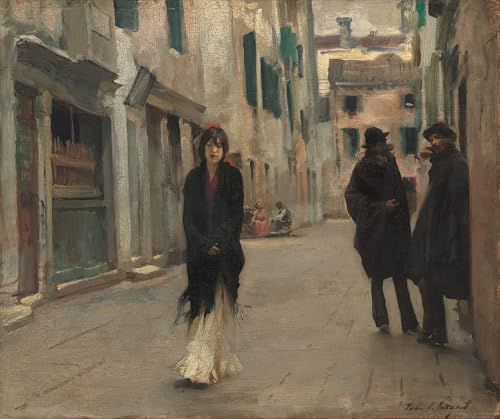 Impression sur toile Rue de Venise par Sargent 60x90cm peinture haute définition