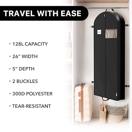 Simple Houseware 60'' Travel Garment Bag for Suits, Dresses, Coats, Tuxedos, Heavy Duty 300D Polyester thumbnail 6