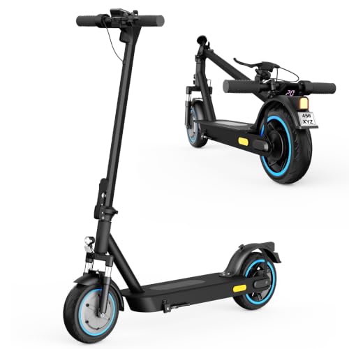 ApexSurge E-Scooter für Erwachsene (ABE-geprüft) – 10" Reifen, 350W Motor(500W Peak), 45 km Reichweite, Höchstgeschwindigkeit 20 km/h, klappbar, Dual-Licht & Dual-Bremse, mit Stoßdämpfung